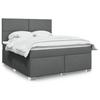 VidaXL Slat Bed Base with Mattress Dark Grey 180x200cm Fabric 3292861