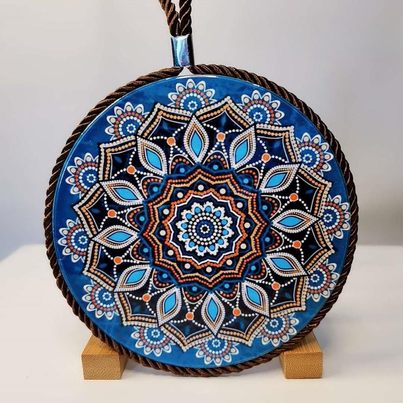 Керамическая изоляционная подставка Подставка под тарелку на обеденный стол Подставка под стол Подставка под тарелку Подставка от ожогов Подставка под миску Подставка под кастрюлю Домашняя подставка под журнальный столик синий