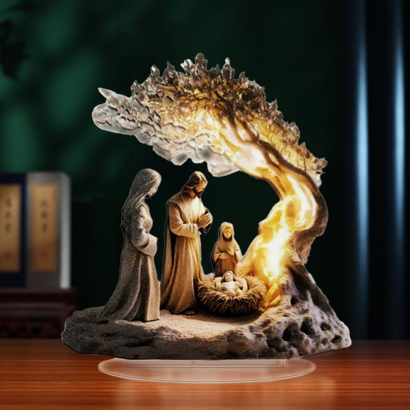 Ostern Krippe Szene Figurine Tabletop Decor Krippen Figuren Set Hause Dekoration