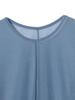 Ray Beams Women's Long Sleeve Tee with Sheer Center Seam, Blue, Free Size