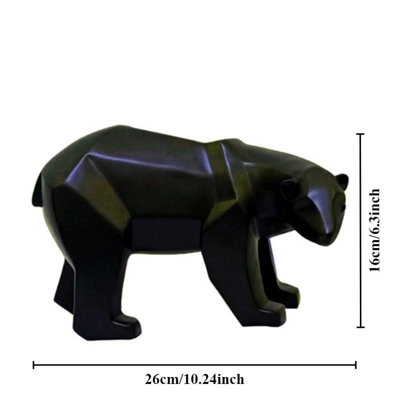 Home Decor Creative Geometric Resin Polar Bear Statue Fashion Desktop Ornament Modern Abstract Animals Interior Decorating Gift