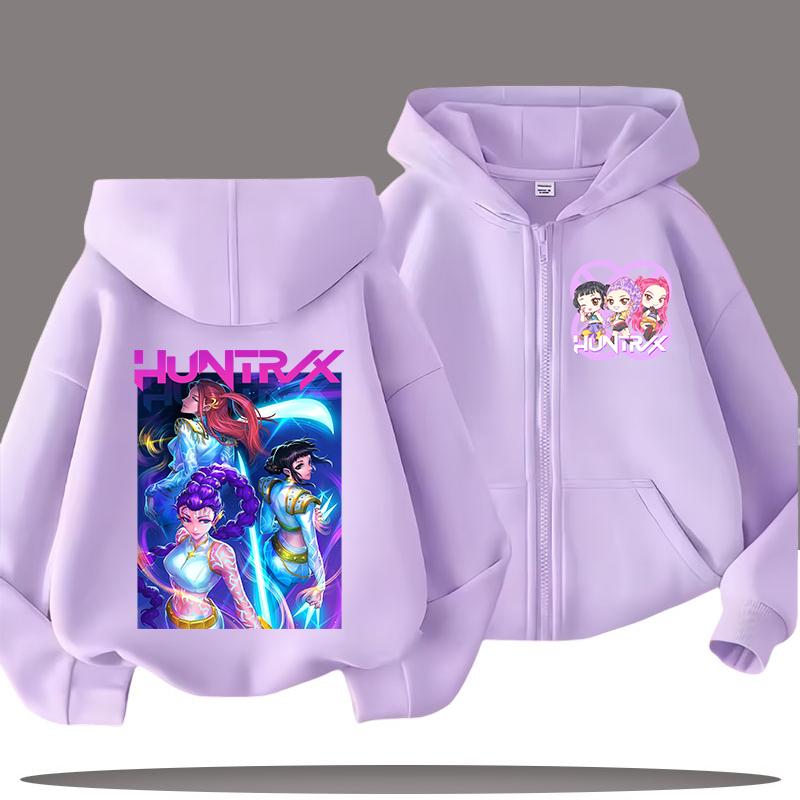 

Hoodies Sweatshirts Girls Children s Cartoon Print Hooded Jacket Fashion Zipper Girl Cute Top Children s Clothing 160