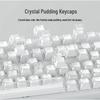 Crystal Pudding Keycaps: 136-Key Transparent Custom Set for Mechanical Keyboards with Magnetic Switches