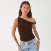 Simple Basic Casual Summer Tank Top Sleeveless Solid Color Off Shoulder Side Ruched Crop Tops Vestidos Spring Women