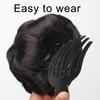 Syntetický drdol chignon s diamantovým klipem, podložka pro objem, účes nahoru, kulatý tvar květu/donutu, stylový příčesek na párty, svatbu, rychlý účes