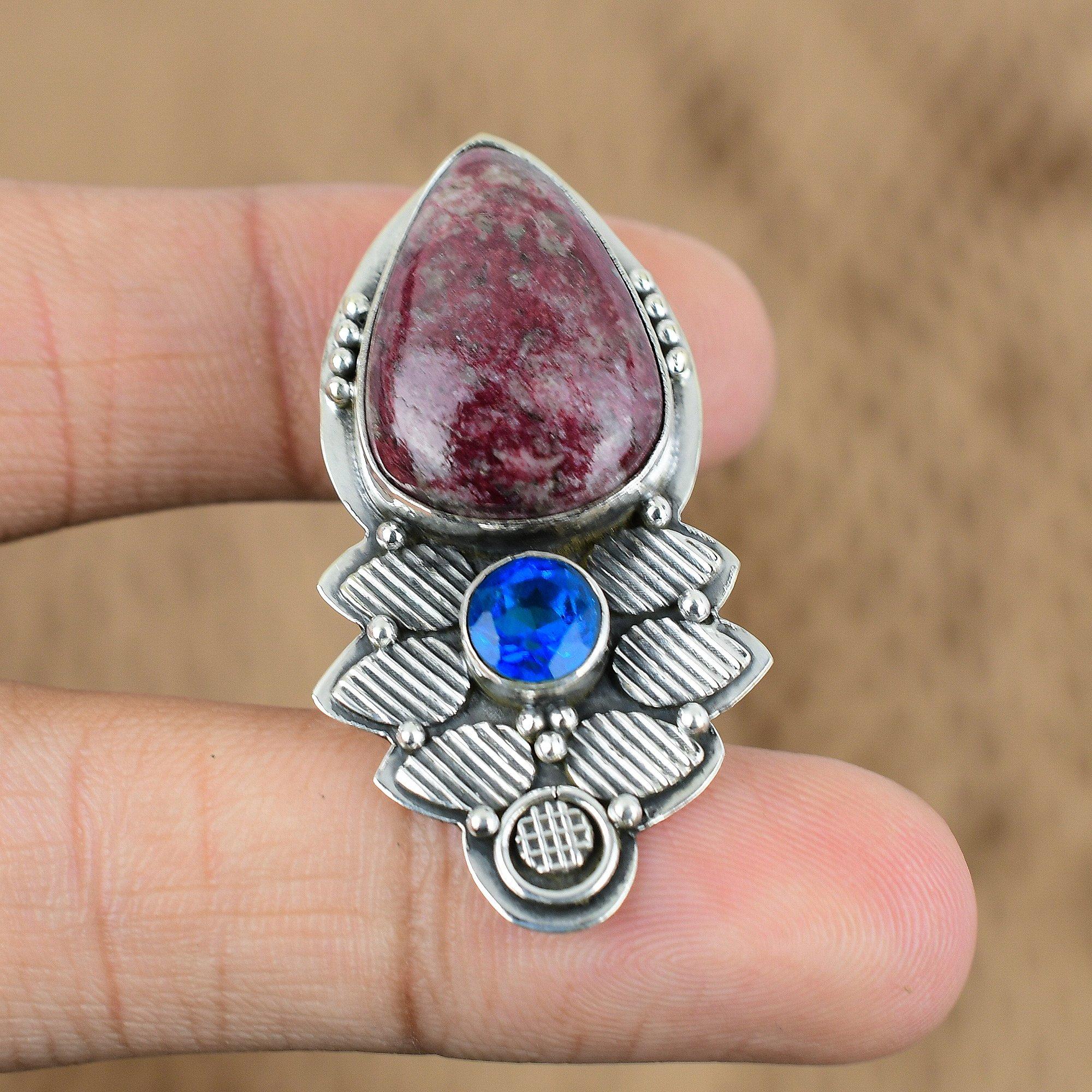 

Wedding Gift For Her 925 Sterling Silver Natural Thulite Gemstone Pendant