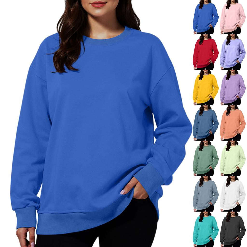 Women's Fashion Solid Color Casual Long Sleeve Hoodie