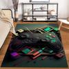 Game Controller Pattern Carpet with Vibrant Neon Gaming Design Style Suitable for use as an anti-slip for living room bedroom sofas