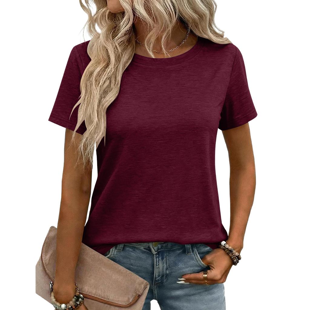 Damen Mode Lässiges T-Shirt Top mit lockerem Schnitt