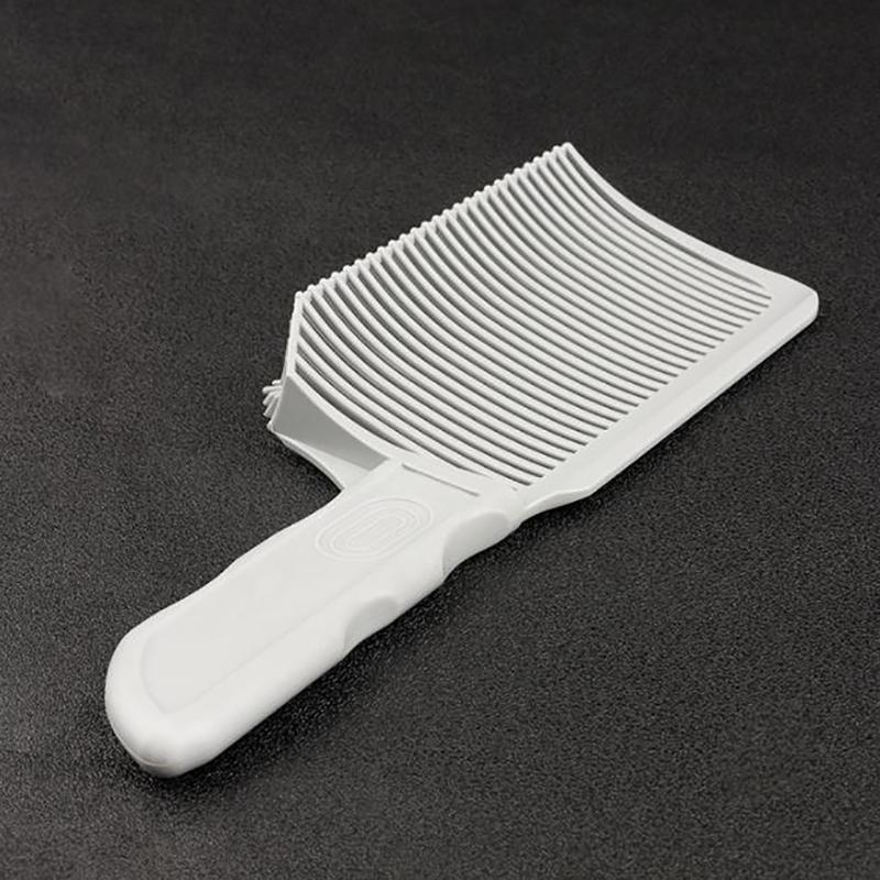 Pettine per sfumatura professionale per barbiere, tagliacapelli, pettine per taglio dei capelli con parte superiore piatta per uomo, spazzola per sfumatura resistente al calore