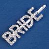 2Pcs Silver Rhinestone Word Hair Clips Barrettes Hairpins Small Hairgrips Headwear Hair Styling Accessories