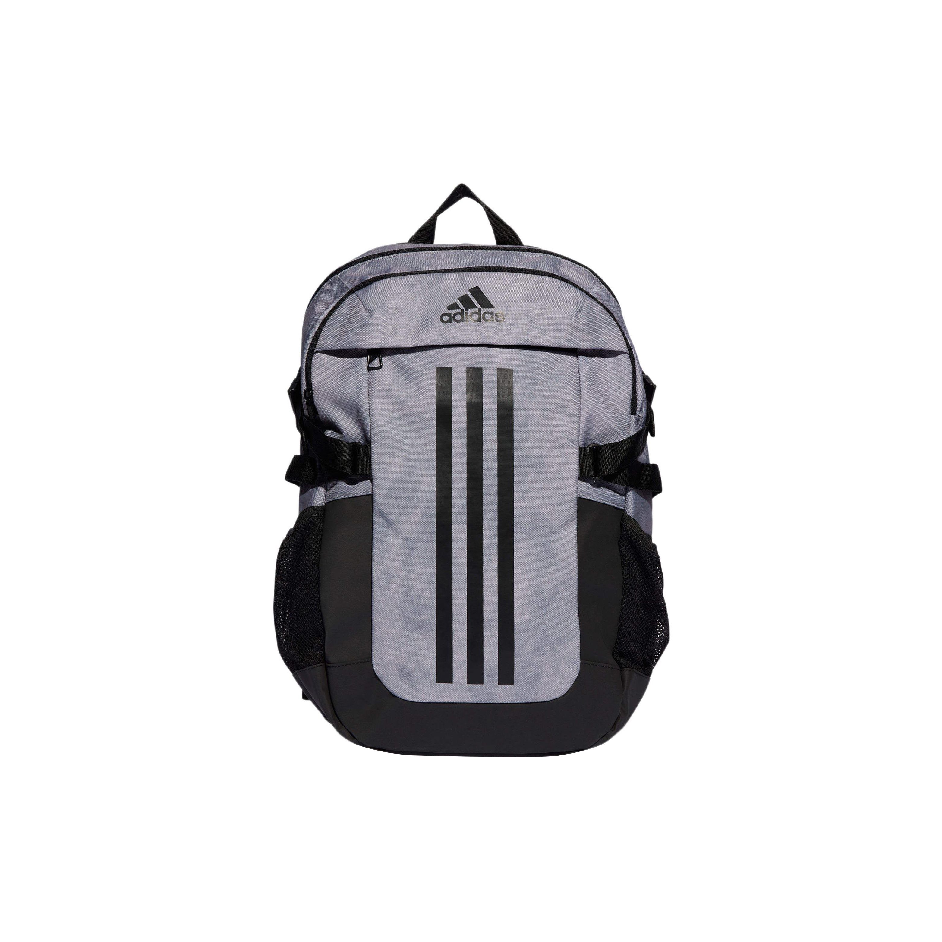 Adidas Power Three Stripes Logo Zipper Large Capacity Eco-Friendly Polyester Fabric Backpack Unisex Backpack Gray IJ5636 Gray