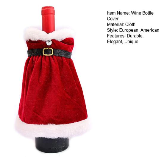 Christmas Wine Bottle Cover Wine Bottle Sweater Red Wine Bottle Dress Table Centerpiece for Festive Christmas Decoration