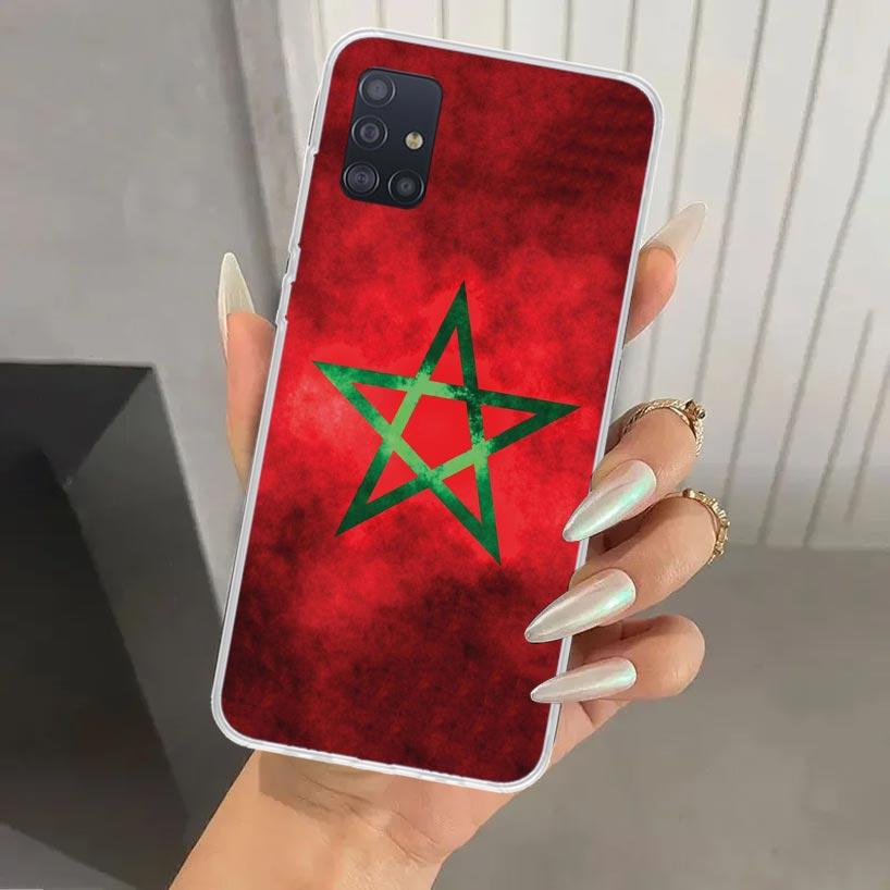 

Morocco Flag Phone Case for Samsung Galaxy A52 A32 A22 A12 A02S A50S A30S A10S Note 20 Ultra 10 Plus S10 A31 A20 A71 A72 Galaxy Samsung A22 5G