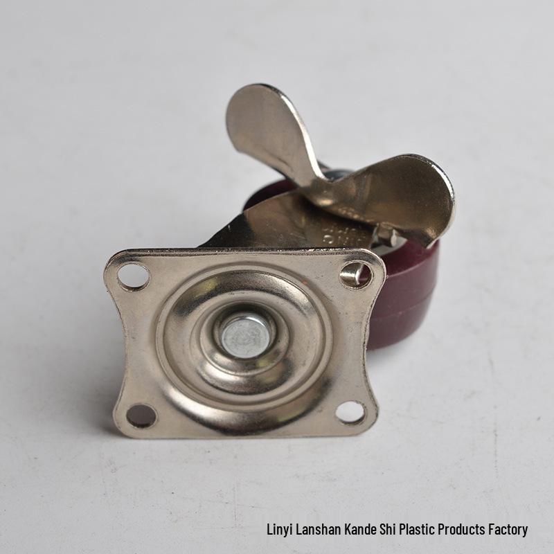 Universal Red Polyurethane Wheel Caster for Steering, Brakes, Furniture, and Sofas