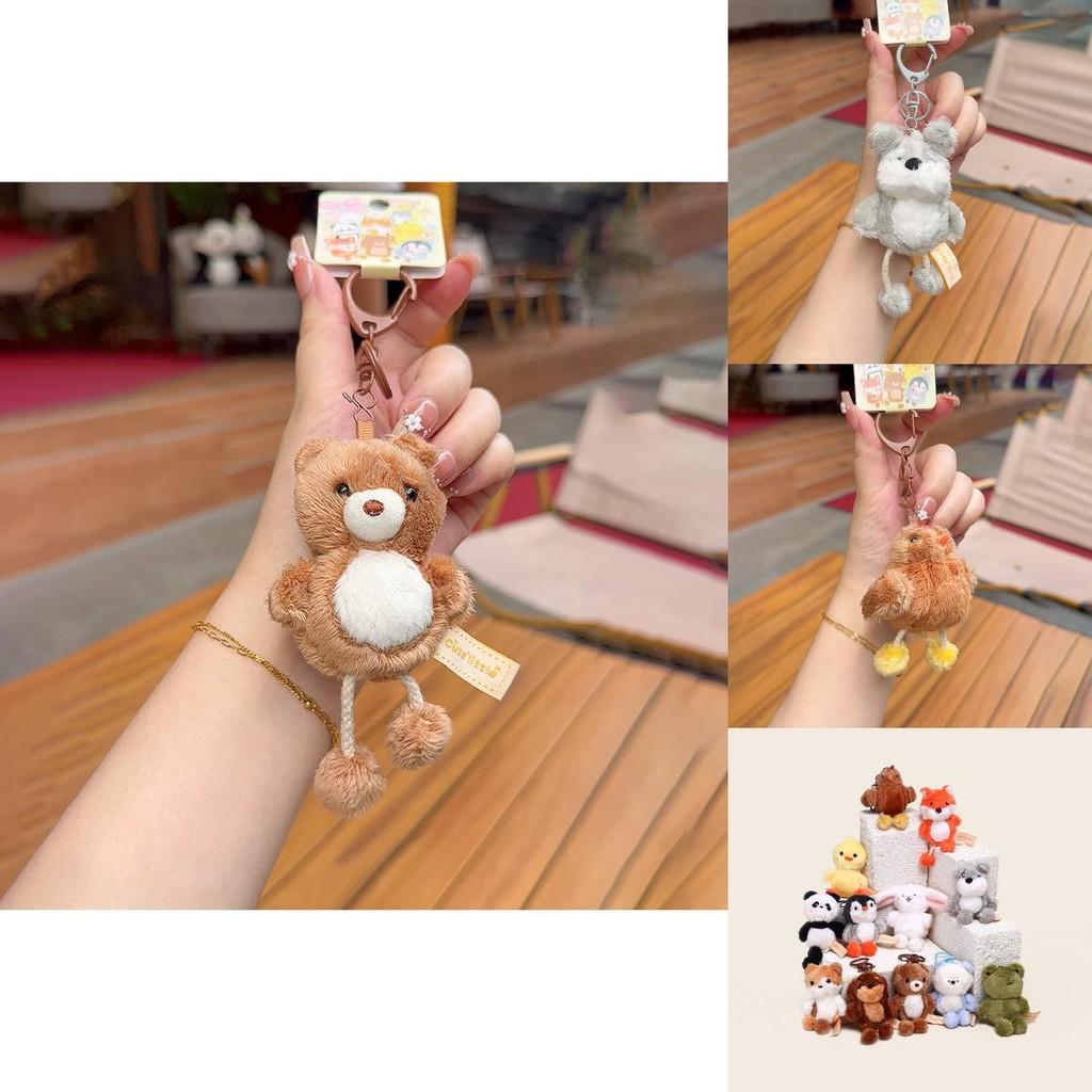 Rabbit Penguin Duck Bear Plush Keychain With Pull Out Legs For Bag Decoration And Gift