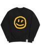 GRAVER [Unisex] Big Dot Smile Spray Sweatshirt_Black