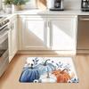 1Pcs Anti Fatigue Kitchen Rugs Blue Pumpkin Print Waterproof Non Slip Thick Cushioned Kitchen Mat Heavy Duty Comfort Standing