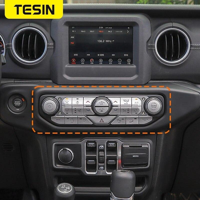 Auto Mittelkonsole Knopf Dekor Abdeckung Aufkleber für Jeep Wrangler JL Gladiator JT 2018 Zubehör