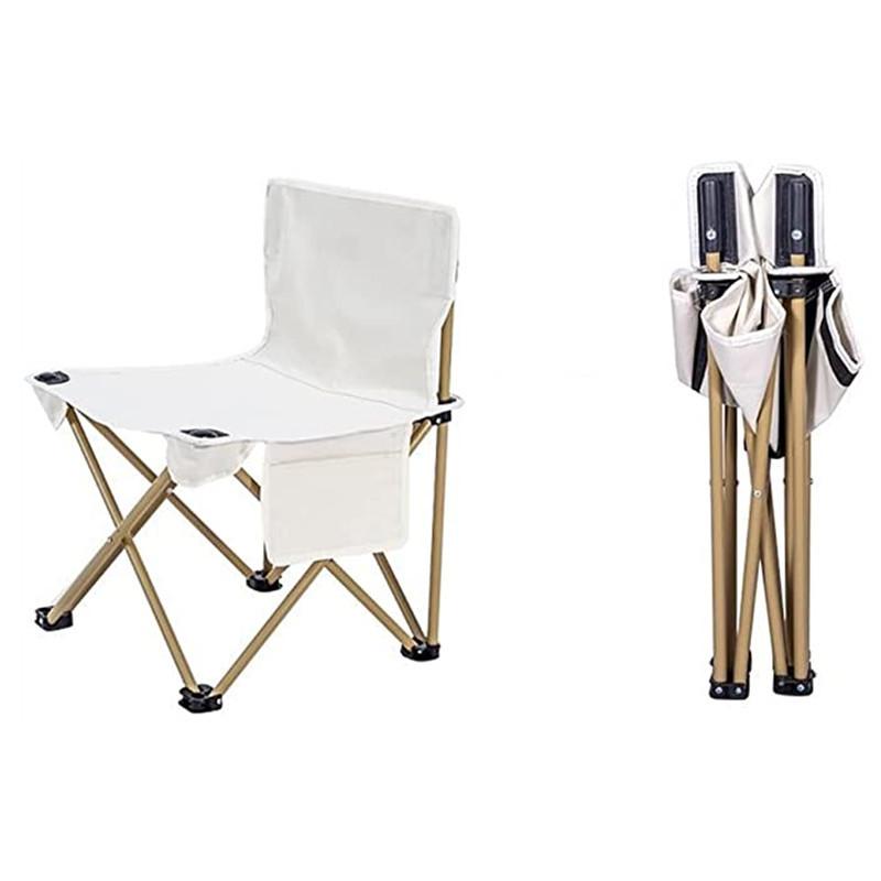 Outdoor Klappstuhl Tragbarer Freizeit Campingstuhl Ultraleicht Rückenlehne Angelhocker Campingstuhl Strandstuhl