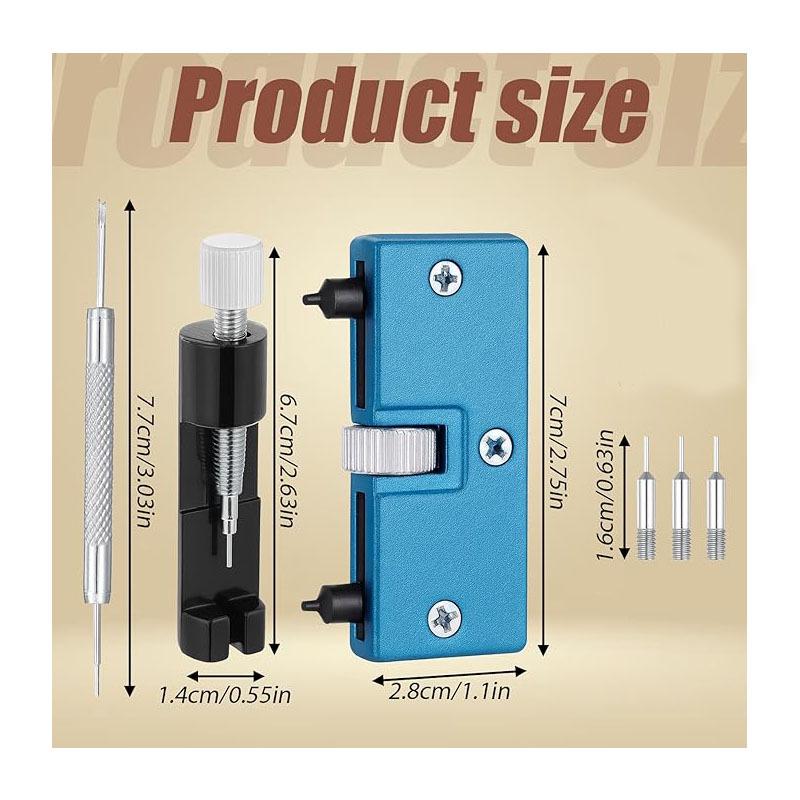 9-Piece Watch Repair Kit: Case Opener & Battery Replacement Tool Set