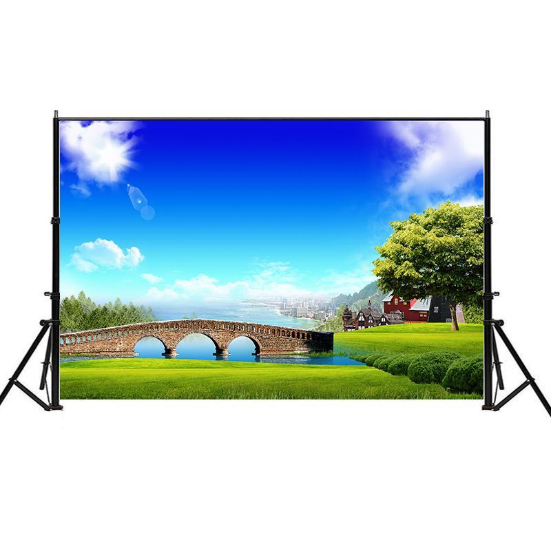 Landscape Backdrop with Blue Sky&White Clouds for Events,Parties,Studio Shoots,Outdoor Celebrations,Live Streaming