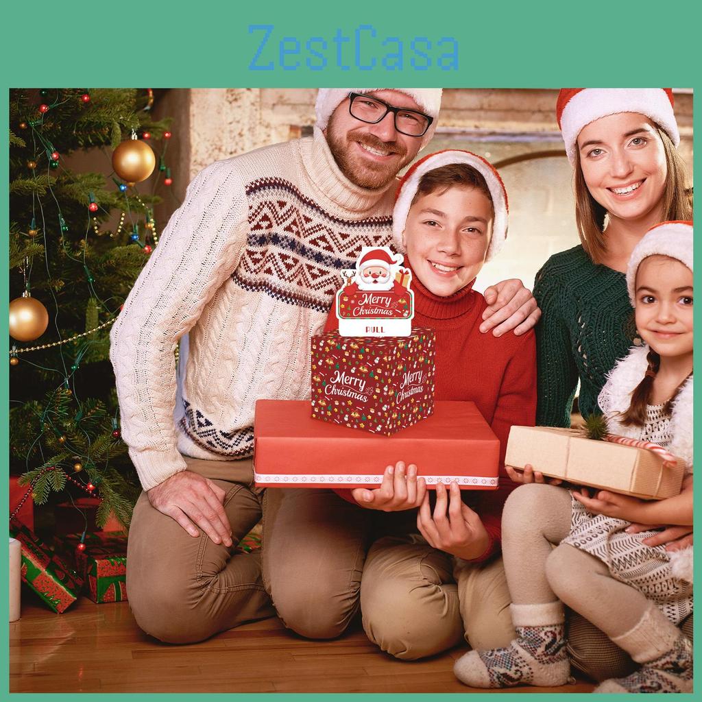 Roter Nikolaus Weihnachtsmuster Überraschungsgeschenkbox Weihnachtsdekoration Atmosphären-Requisite