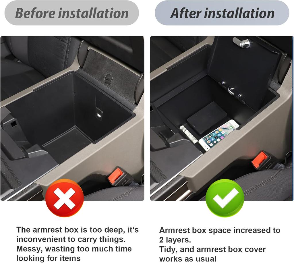 For GMC Hummer EV 2025-2025 Car Center Console Organizer Armrest Box Storage Tray Secondary Car Interior Storage Box Accessories