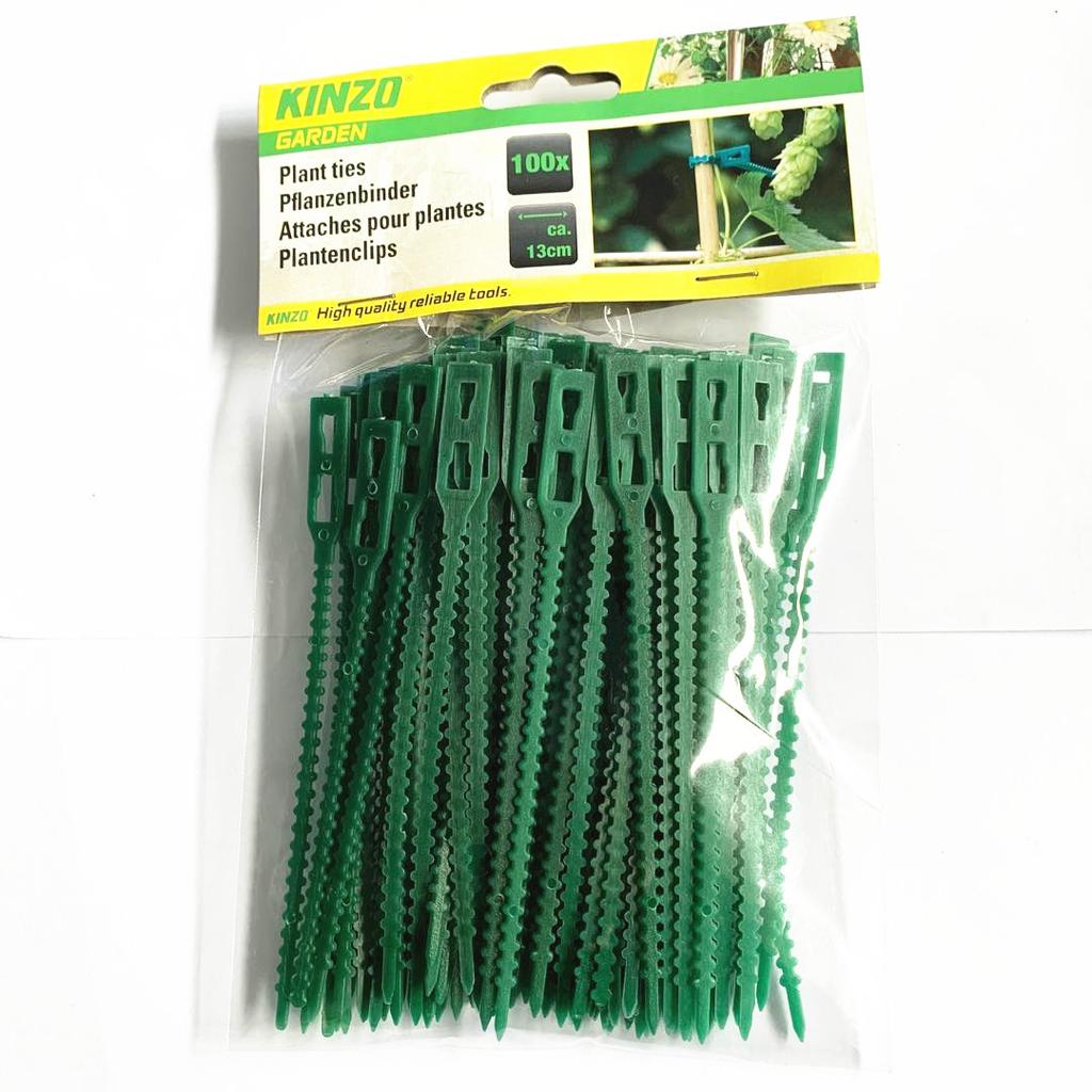 100pcs Green Plant Ties Reusable Garden Fasteners for Climbing Plants Tomatoes Vines Support