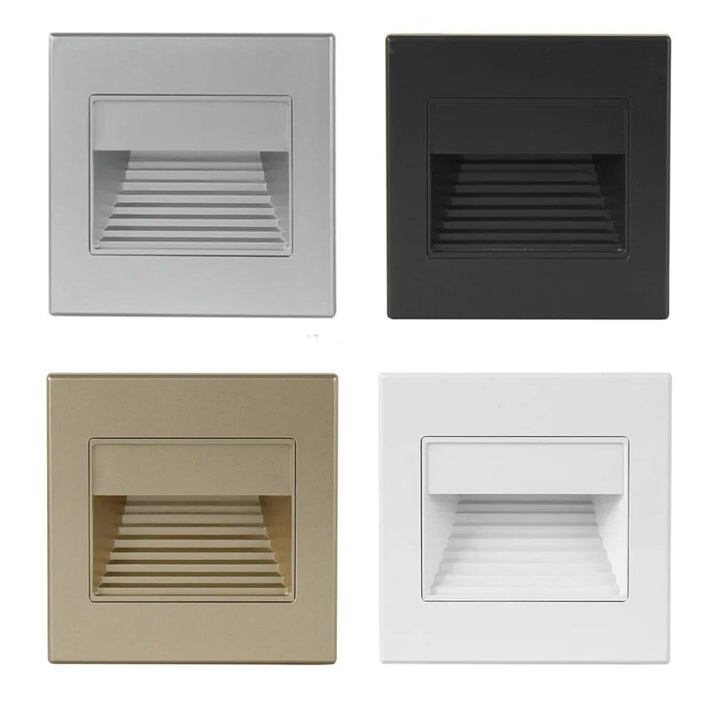 

Светодиодный настенный светильник с радарным датчиком, лестничный светильник, встроенный ночник, 86x86, ступенчатый светильник с 86 коробками, светильники для коридора, фойе, кухни, ночника