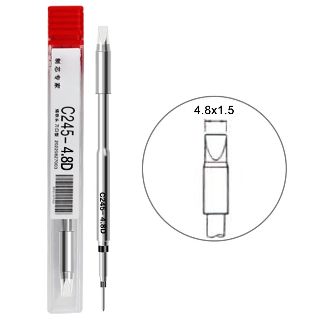 C245 Soldering Iron Tip Steel & Brass Soldering Tip Replacement Soldering Tips Upgrades for Precision Welding & Repair