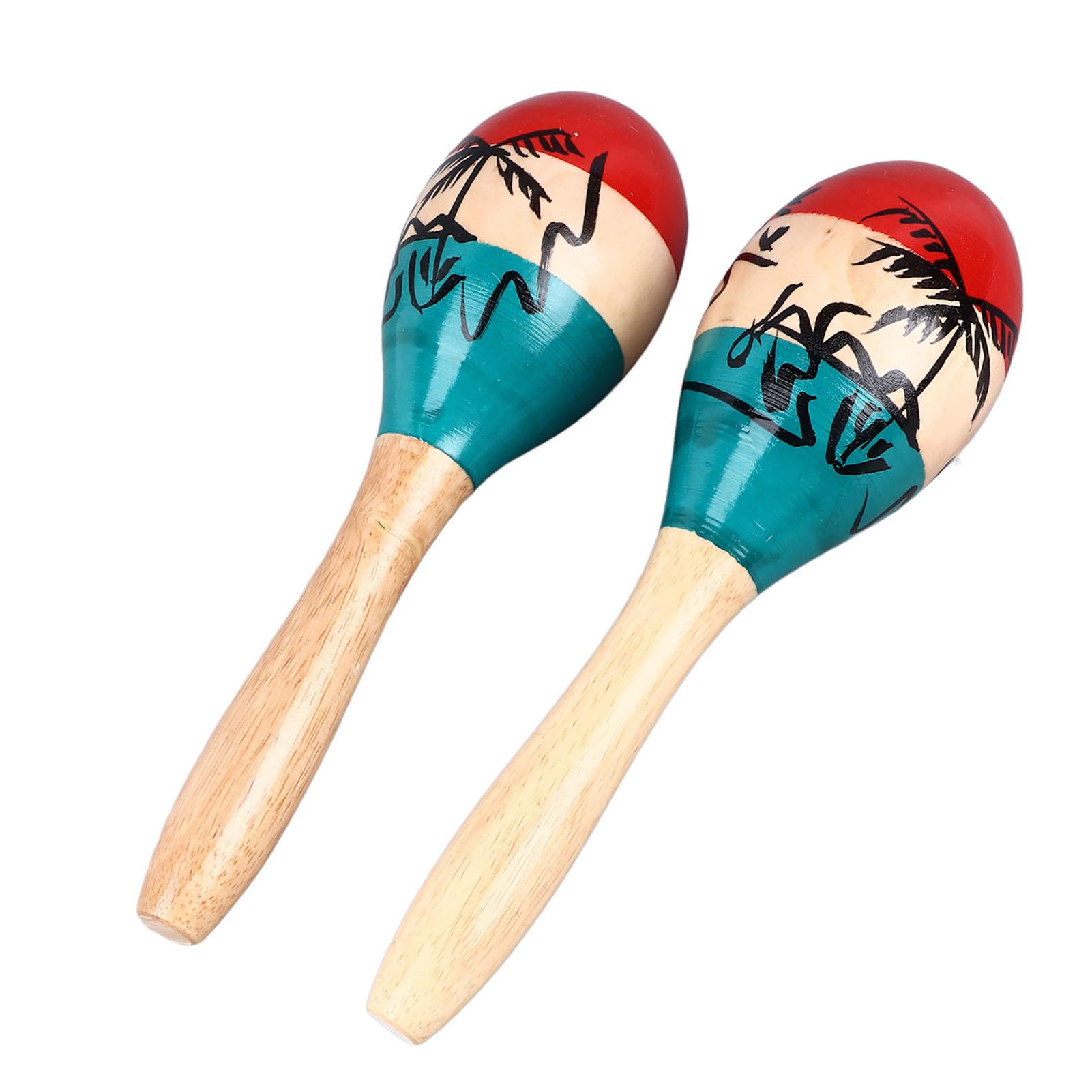 

2Pcs Sand Hammer Maraca Shaker Rattle Portable Percussion Instrument Musical Toy for Kids Children
