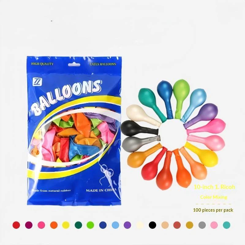 100 PCS Candy Color Matte Latex Balloons Durable for Kids Birthday Wedding Christmas Halloween Party Decoration