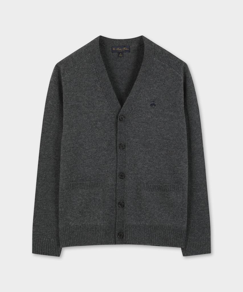 Brooks Brothers Wool Cardigan (Charcoal) (Bbwcmbf405)