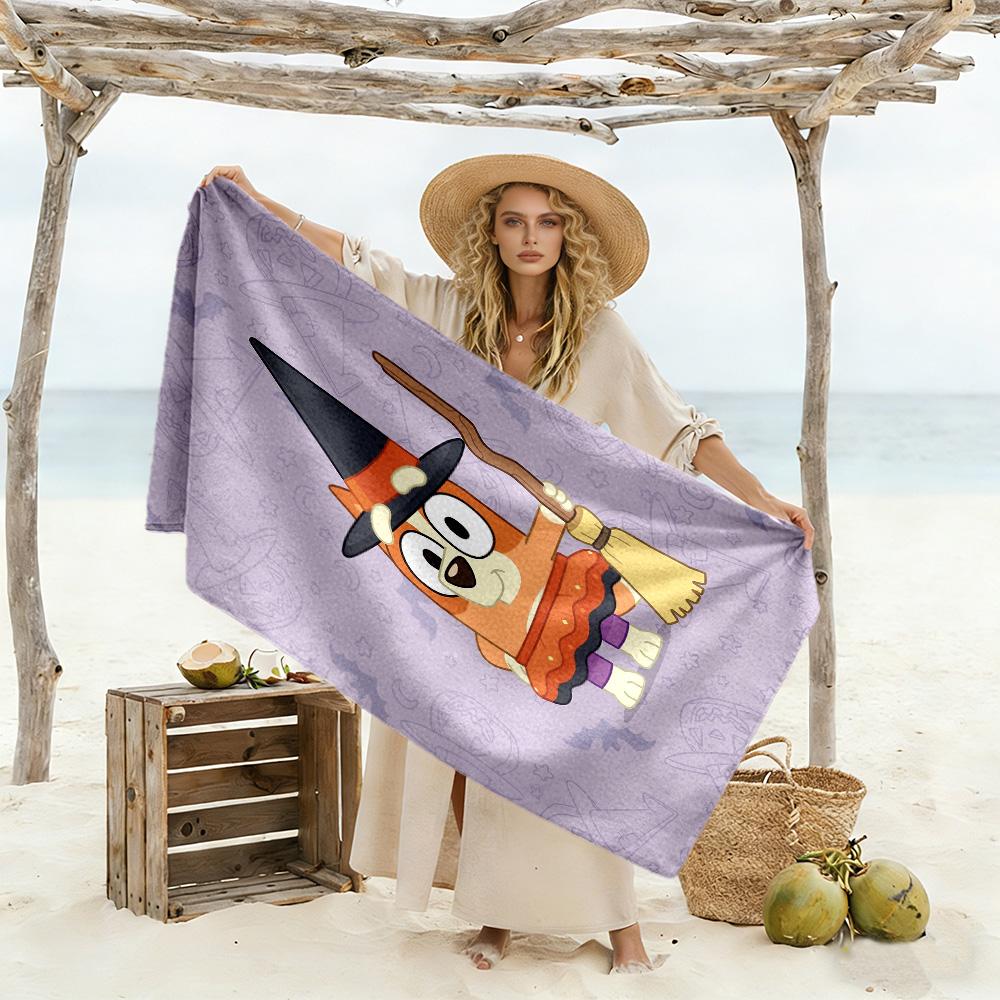 Bluey Bingo Adventure Beach Towel Quick-Dry Soft Microfiber Comfortable Lightweight