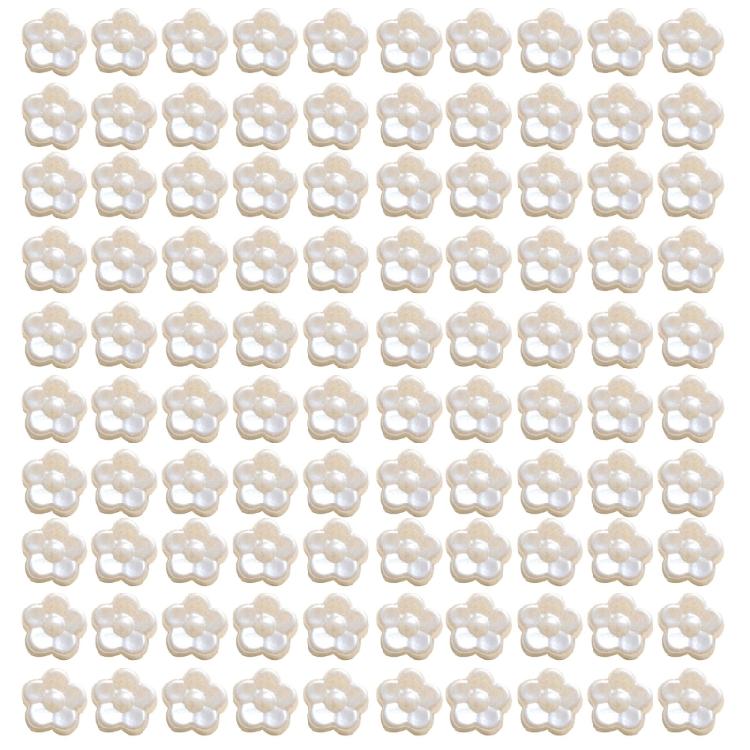 

100Pcs Acrylic Flat Bead Heart Loose Bead Spacers Flower Cross-Pearl Spacer Beads Charms for DIY-Jewelry Bracelet Making 1