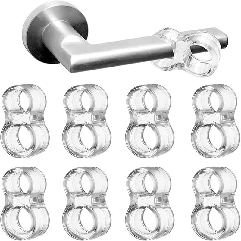 8Pcs Door Handle Bumpers Transparent Doorstop Door Handle Wall Protection Door Handle Buffer Furniture Protection Pad Crash Pad