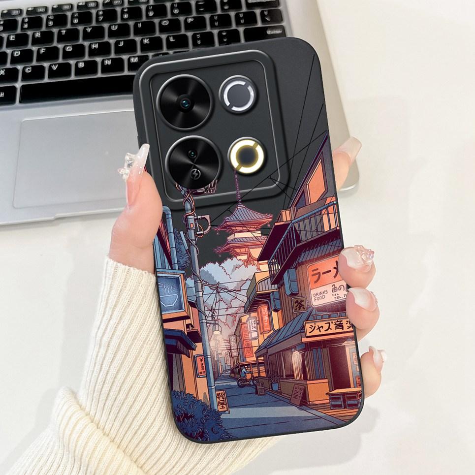 Luxury Fashion Coque For Itel P65 P671L Etui Moon Night Gothic Painting Phone Cases For ItelP65 P 65 Coques Soft Silicone Covers