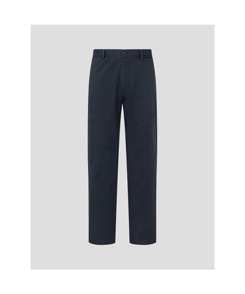 Binpolmen Fatigue Semi-Wide Fit Chino Pants Navy