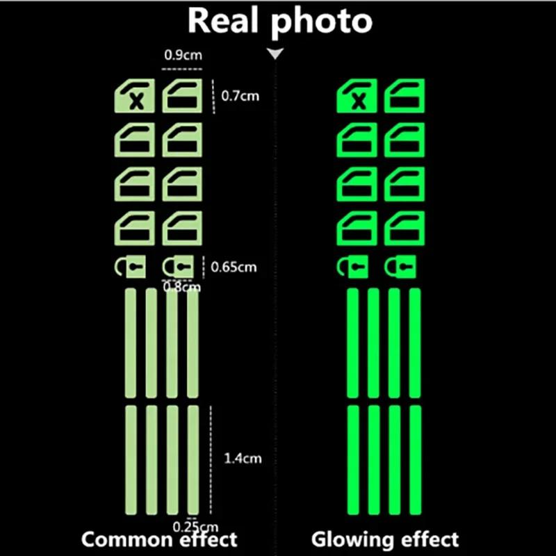 1set Car Windows Control Panel Luminous Decals Door Window Lift Switch Decoration Car Interior Sticker Auto Accessories