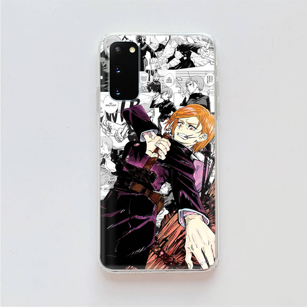 AD76 Jujutsu Kaisen Clear Case for Samsung A04 A14 A23 A34 A54 M23 M33 M52 M53 Realme 10 9 C30S C35 C55 VIVO Y02 Y21 Y33S Y51 X80 V25 Cover
