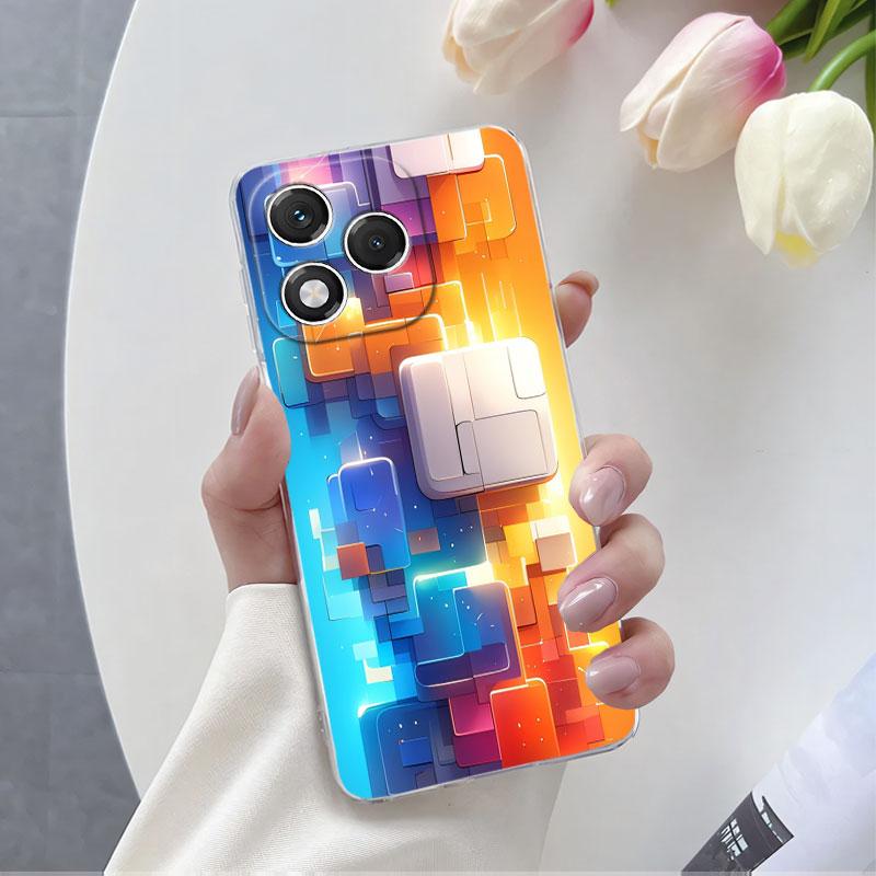 For Honor 400 Lite  Case Luxury Fashion Clear Phone Case For Honor 400 Pro Marble Flower Transparent Soft Silicone Protect Cover