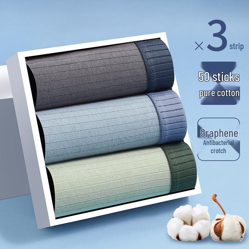 

Мужские антибактериальные трусы-боксеры из чистого хлопка — модные и удобные для мальчиков-подростков 3XL (145-170 jin)