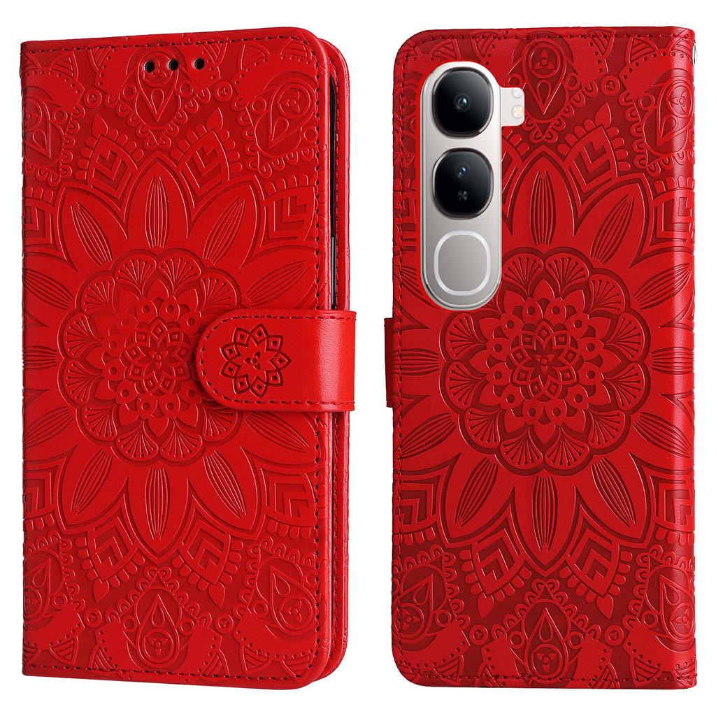 Leather Case for Vivo Y300 5G/Y200 5G/V40 Lite (Indonesia) 5G/4G Sunflower Wallet Cover