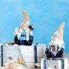 Coastal Gnome Figurine, Beach Shell Conch Gnome Ornament, Resin Ocean Gnome Statue for Summer Beach House Home Decoration