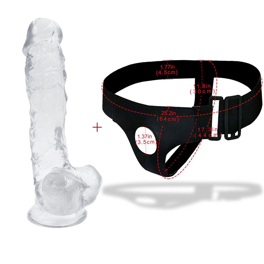 Strap-On Adjustable Dildo for Anal Strapon Toys for Adults Realistic Penis Sex Toys Soft Sex Shop for Lesbian Couples