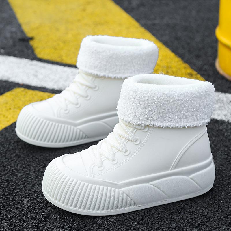 Женские водонепроницаемые короткие резиновые сапоги в корейском стиле: Модный, нескользящий, с низким верхом дизайн для студентов. 40