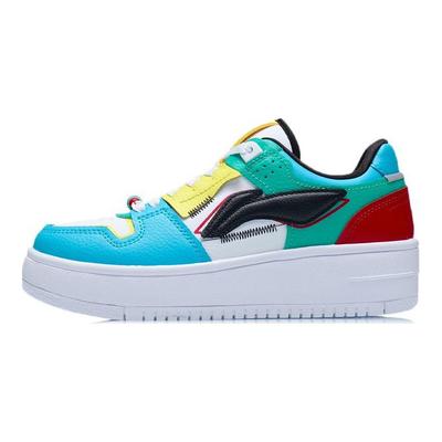 Li Ning Tian Ji Reflective Durable Breathable Low-Top Skate Shoes Women Skate Shoes White Blue Green AGCR468-5
