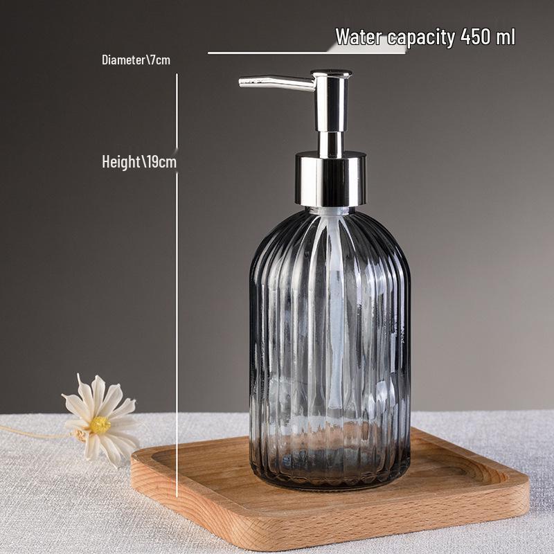 Elegant Vertical Stripe Press Hand Soap & Shampoo Dispenser for Home