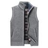 Autumn and Winter Men's Coat Warm Outer Wear Vest Casual Sleeveless Jacket Thermal Stand Collar Waistcoat